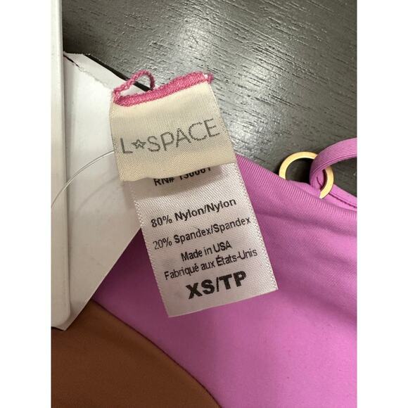 L*Space women’s NWT’s color block Ari bikini top. Size XS - Picture 5 of 5